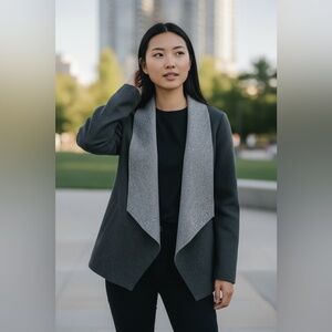 Dictionary Open Front Waterfall Cardigan